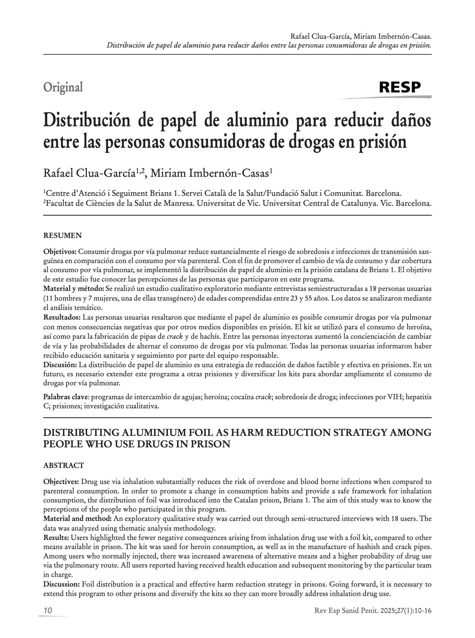 doc-papel-aluminio Distribución de papel de aluminio para reducir daños entre las personas consumidoras de drogas en prisión