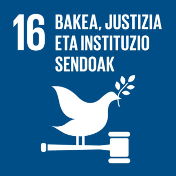 GJH 16: Bakea, justizia eta erakunde sendoak